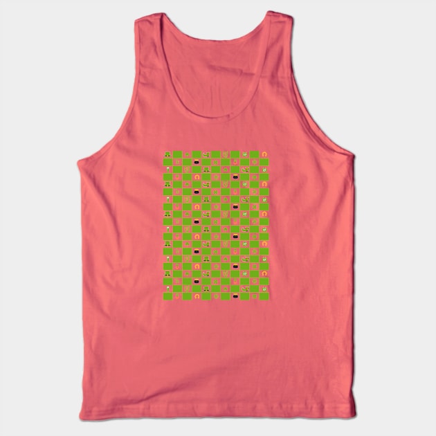 St Patrick's Day Checkered Pattern Tank Top by shallotman